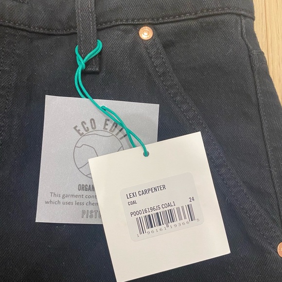 NWT PISTOLA LEXI CARPENTER MID RISE STRAIGHT IN COAL - SZ. 24 - Picture 7 of 10